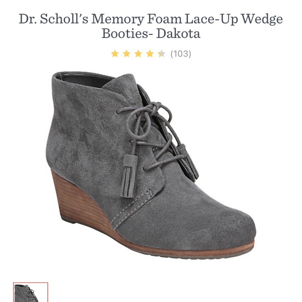 Gray Wedge Bootie